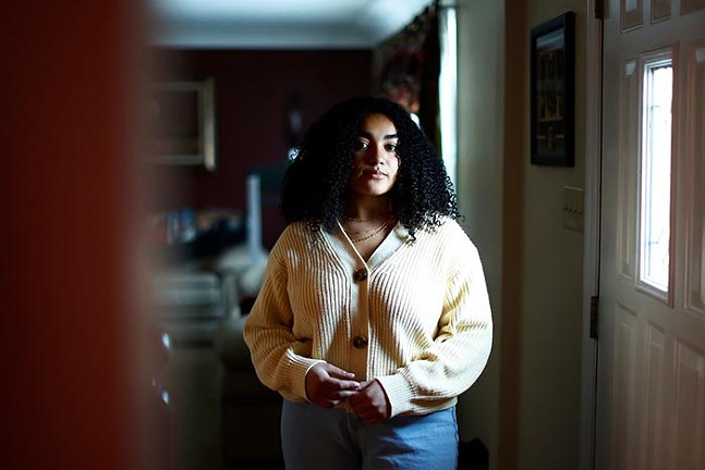 Baldwin High School junior Brooklyn Williams pictured inside her home